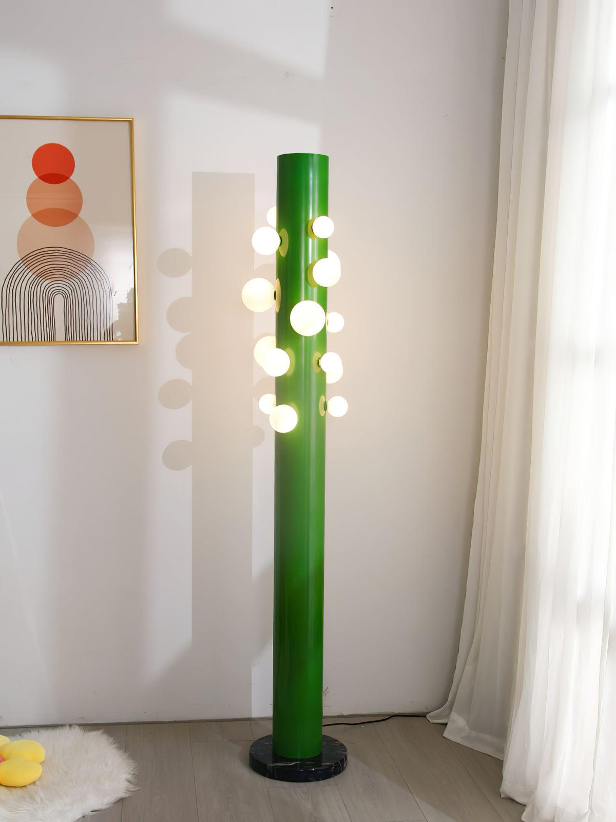 Ortaliel vloerlamp met groen marmer