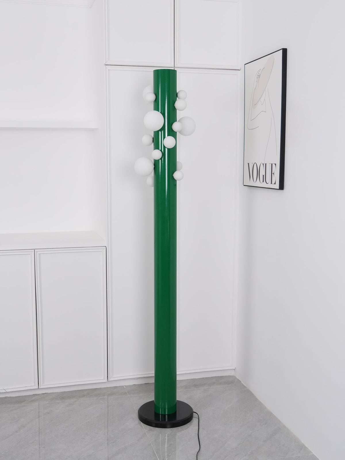 Ortaliel vloerlamp met groen marmer