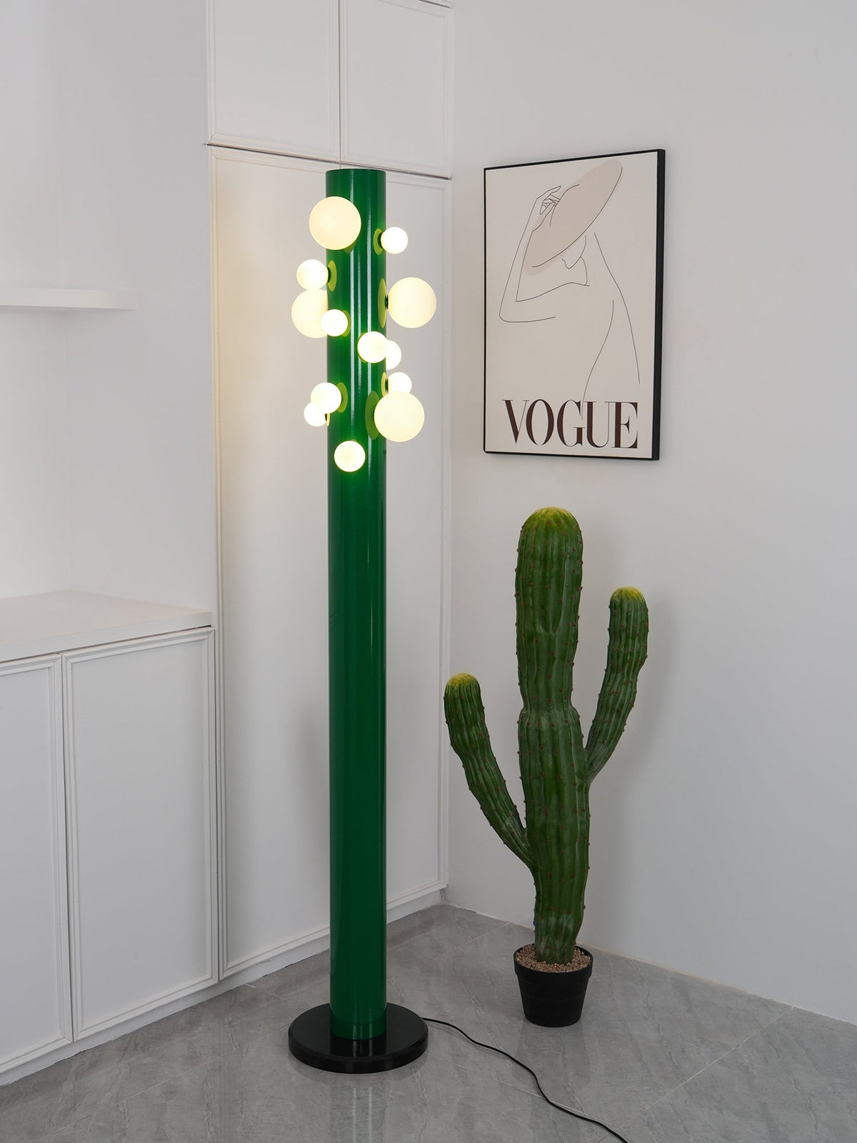 Ortaliel vloerlamp met groen marmer