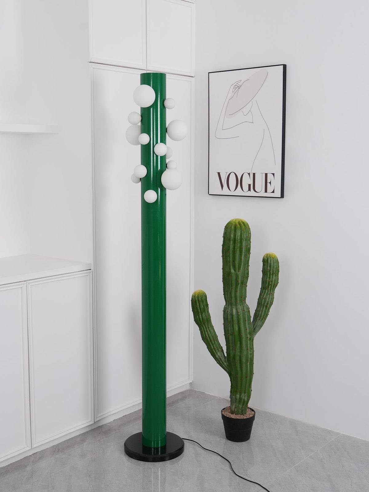 Ortaliel vloerlamp met groen marmer
