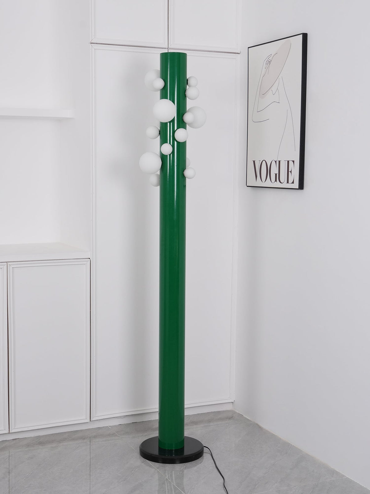 Ortaliel vloerlamp met groen marmer