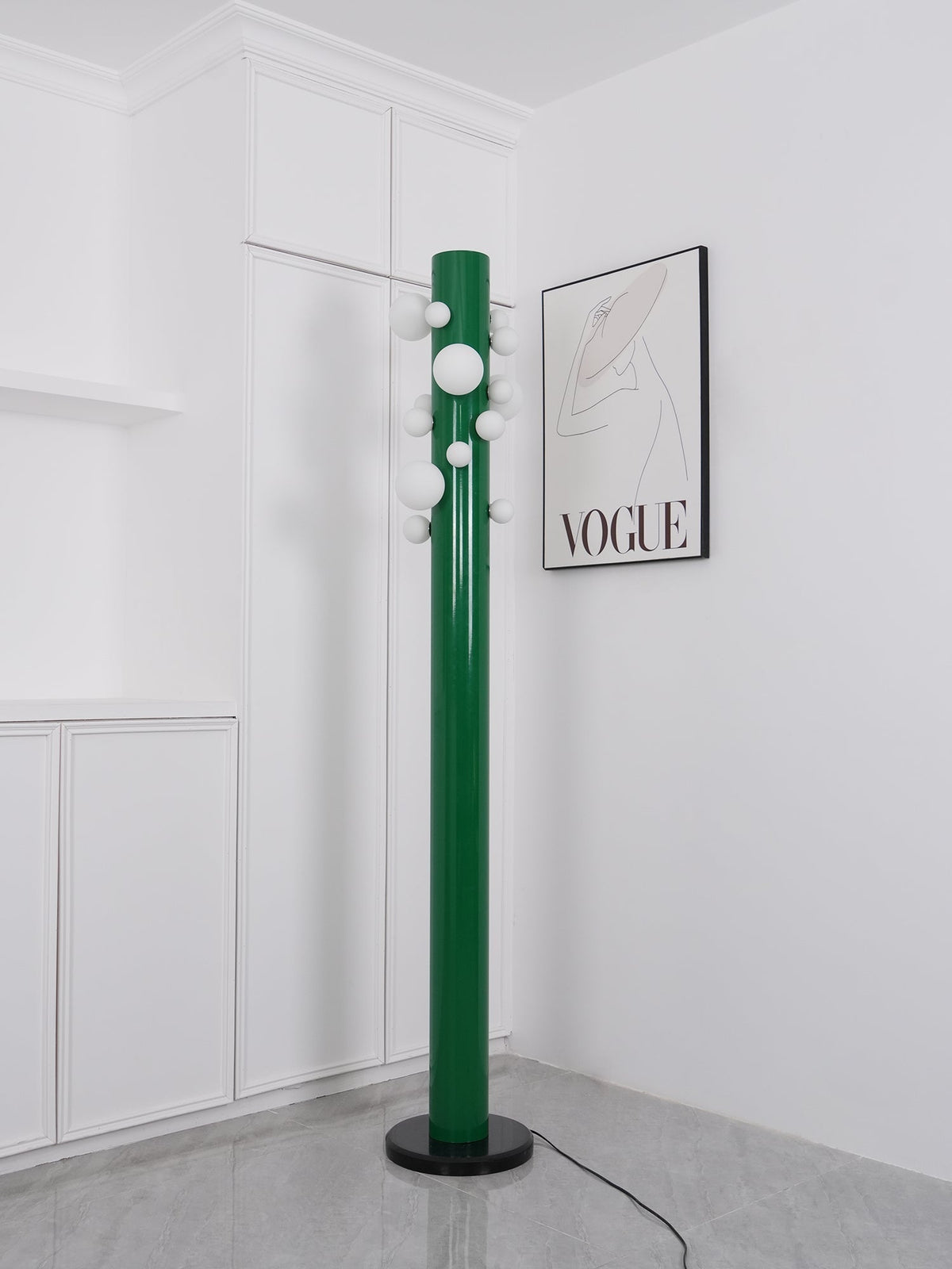 Ortaliel vloerlamp met groen marmer
