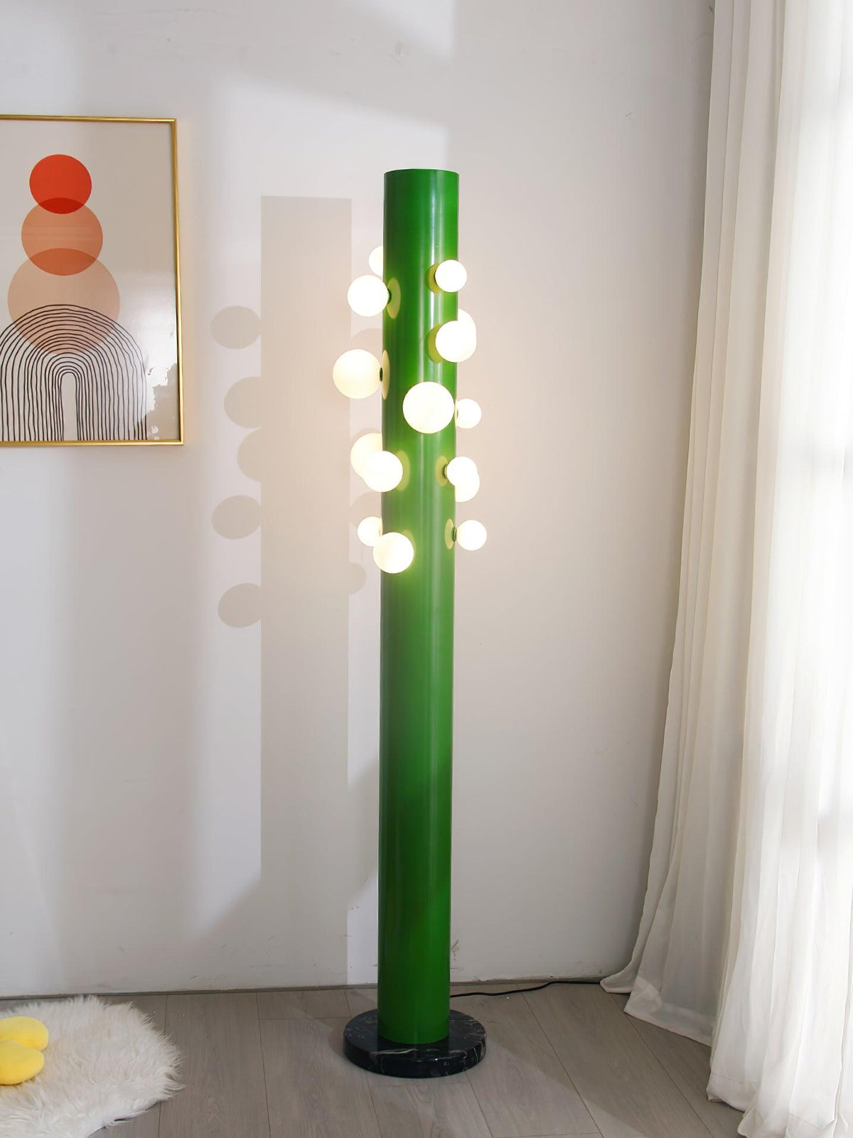Ortaliel vloerlamp met groen marmer