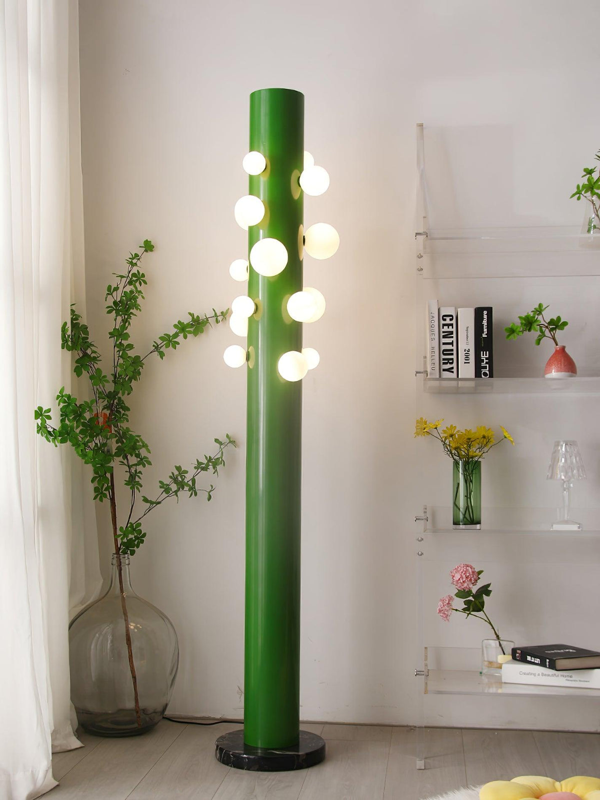 Ortaliel vloerlamp met groen marmer