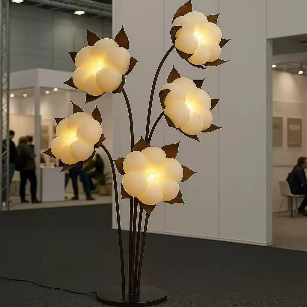 Sylvianne Groene Bloemblaad vloerlamp