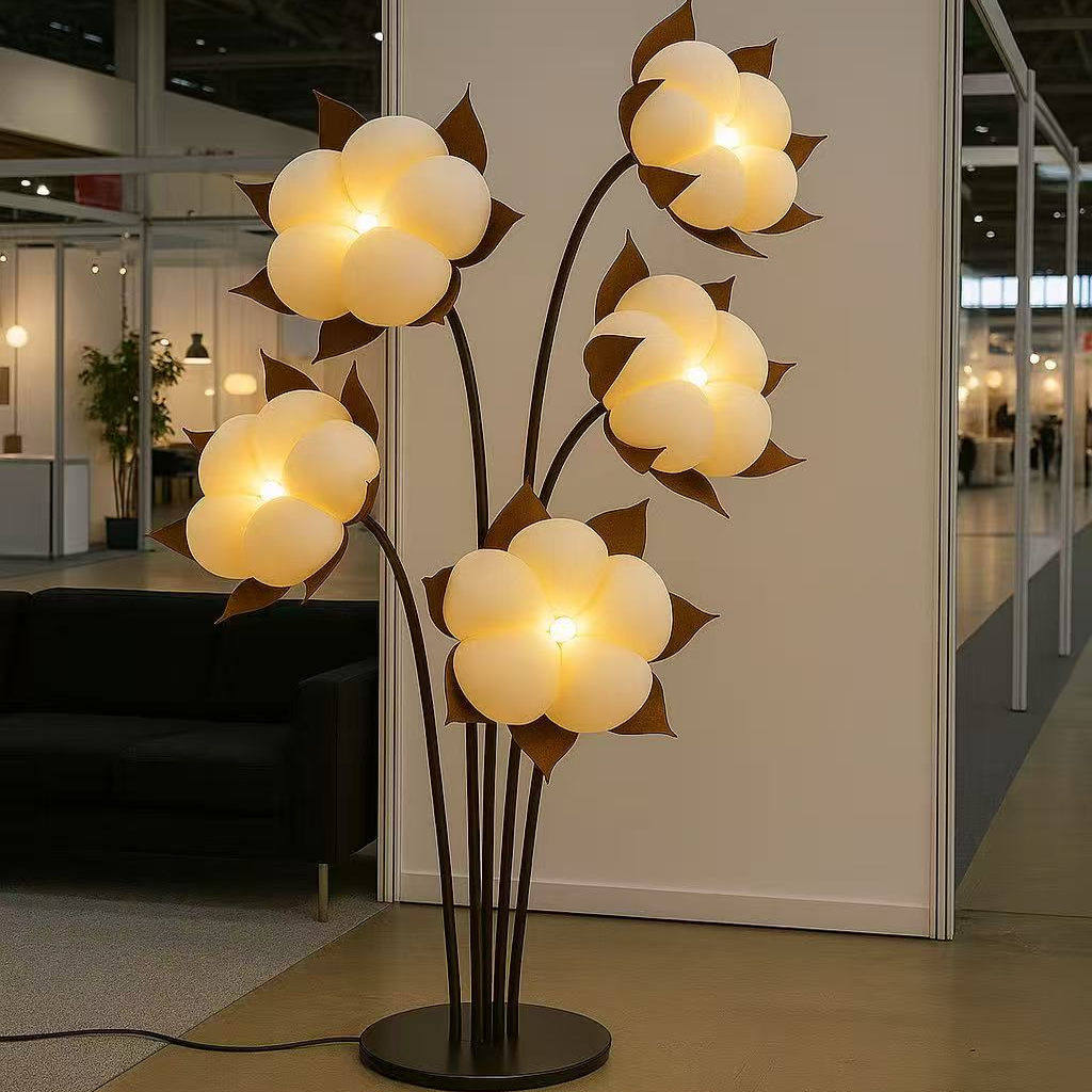 Sylvianne Groene Bloemblaad vloerlamp