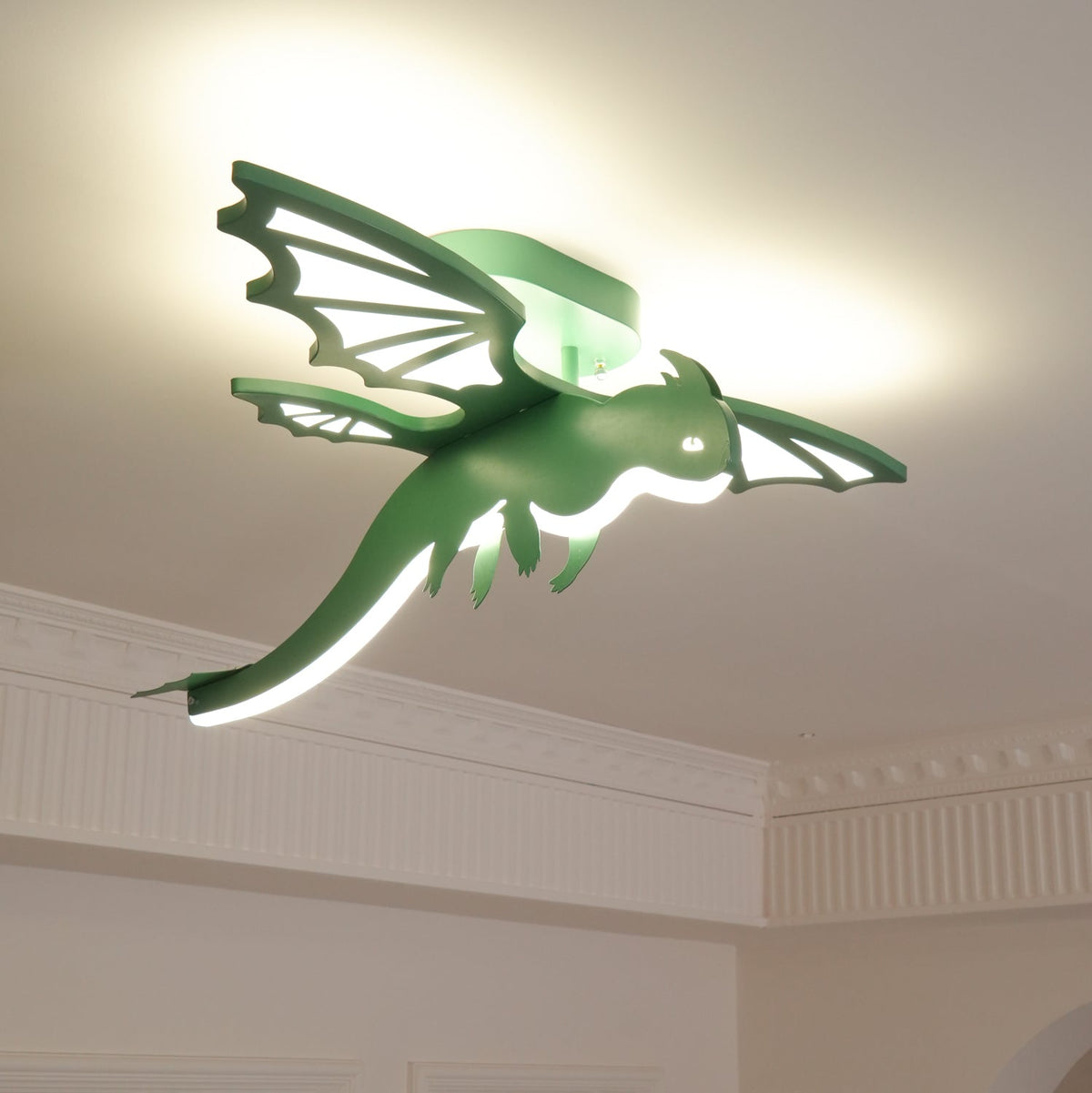Miriora plafondlamp Groen Dinosaurus LED