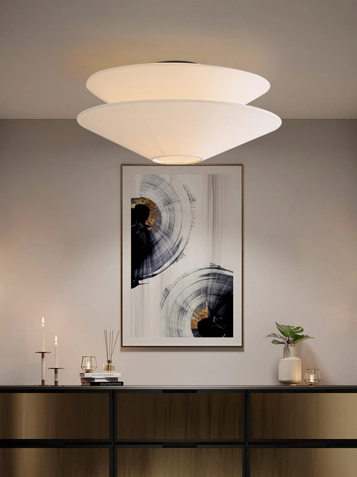 Ealo Noordse kunst stof Vlakke plafondlamp