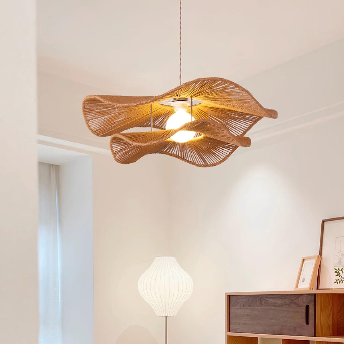 Solin Wave hanglamp van rotan