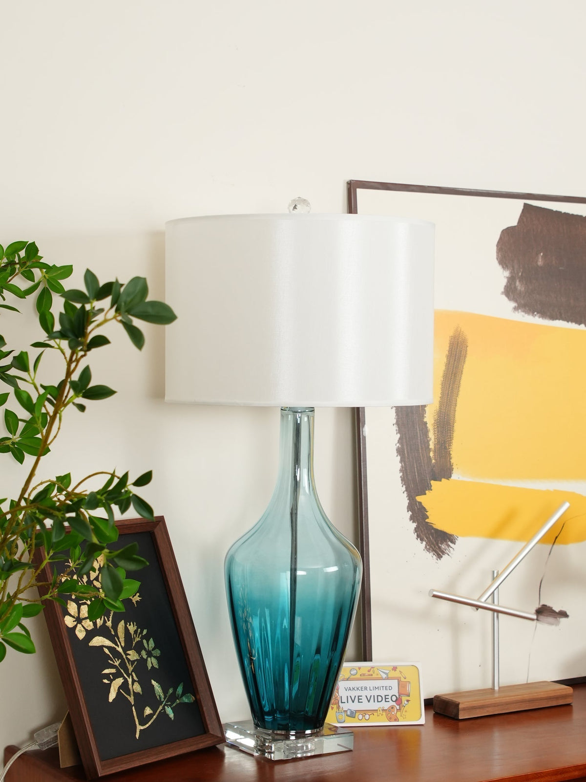 Celanelia tafellamp van glas