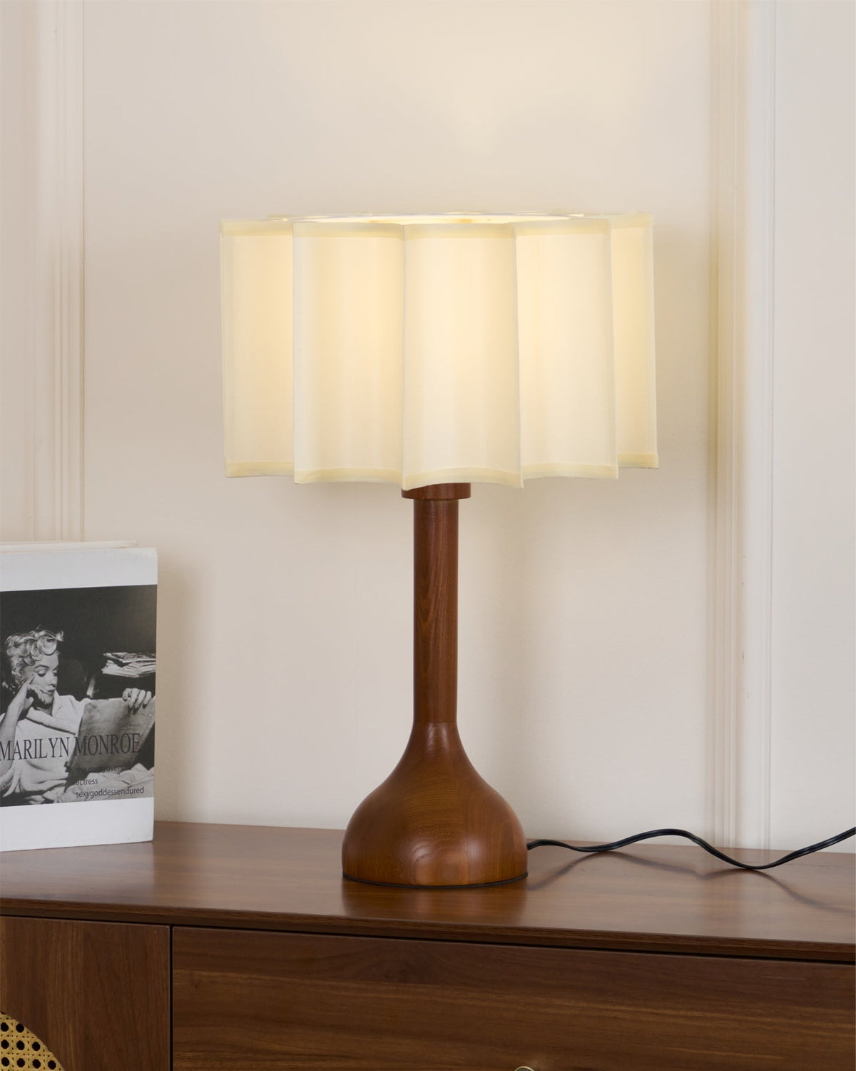 Livenq Houten Stoffen Retro tafellamp