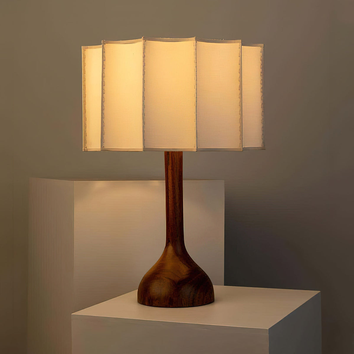 Livenq Houten Stoffen Retro tafellamp
