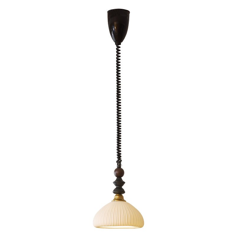 Halcyon Moderne hanglamp van hout met minimalistische boog