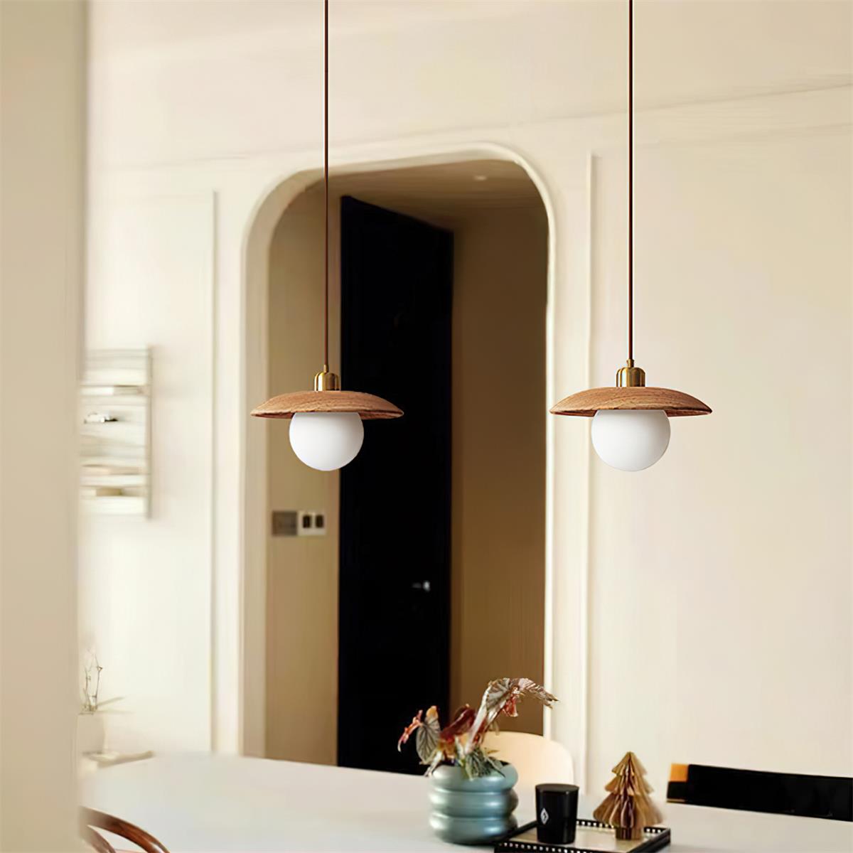 Cirisena hanglamp walnootkleur