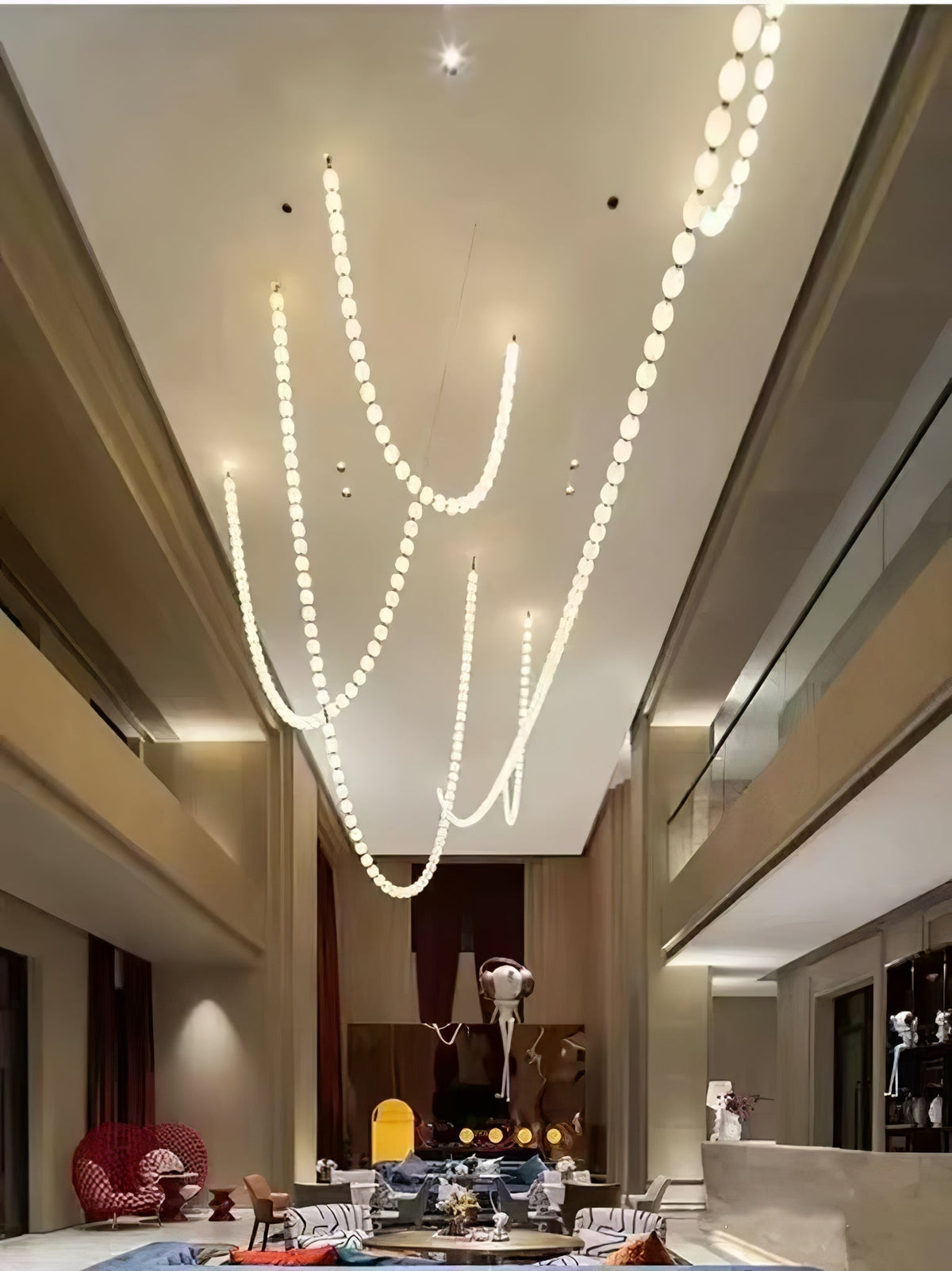 PearlCascade kroonluchter van glasparels