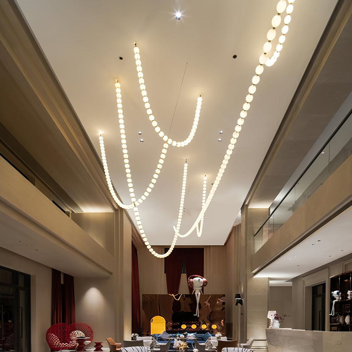 PearlCascade kroonluchter van glasparels