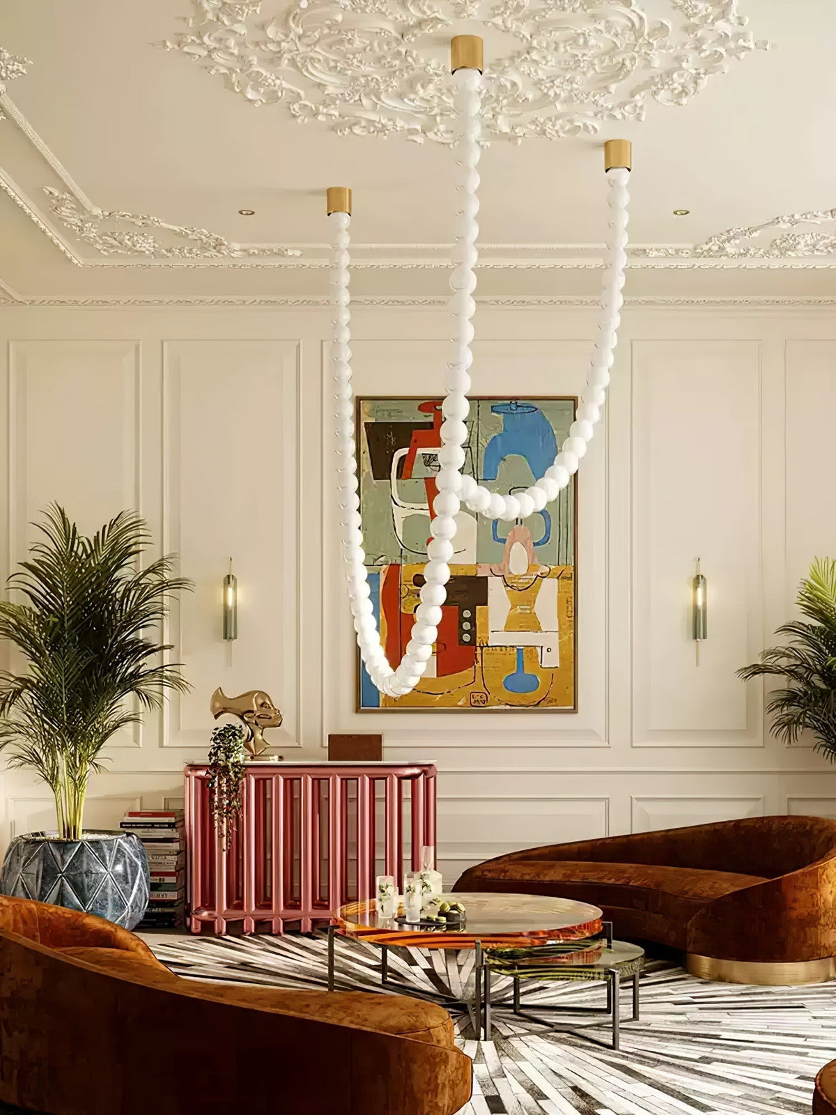 PearlCascade kroonluchter van glasparels