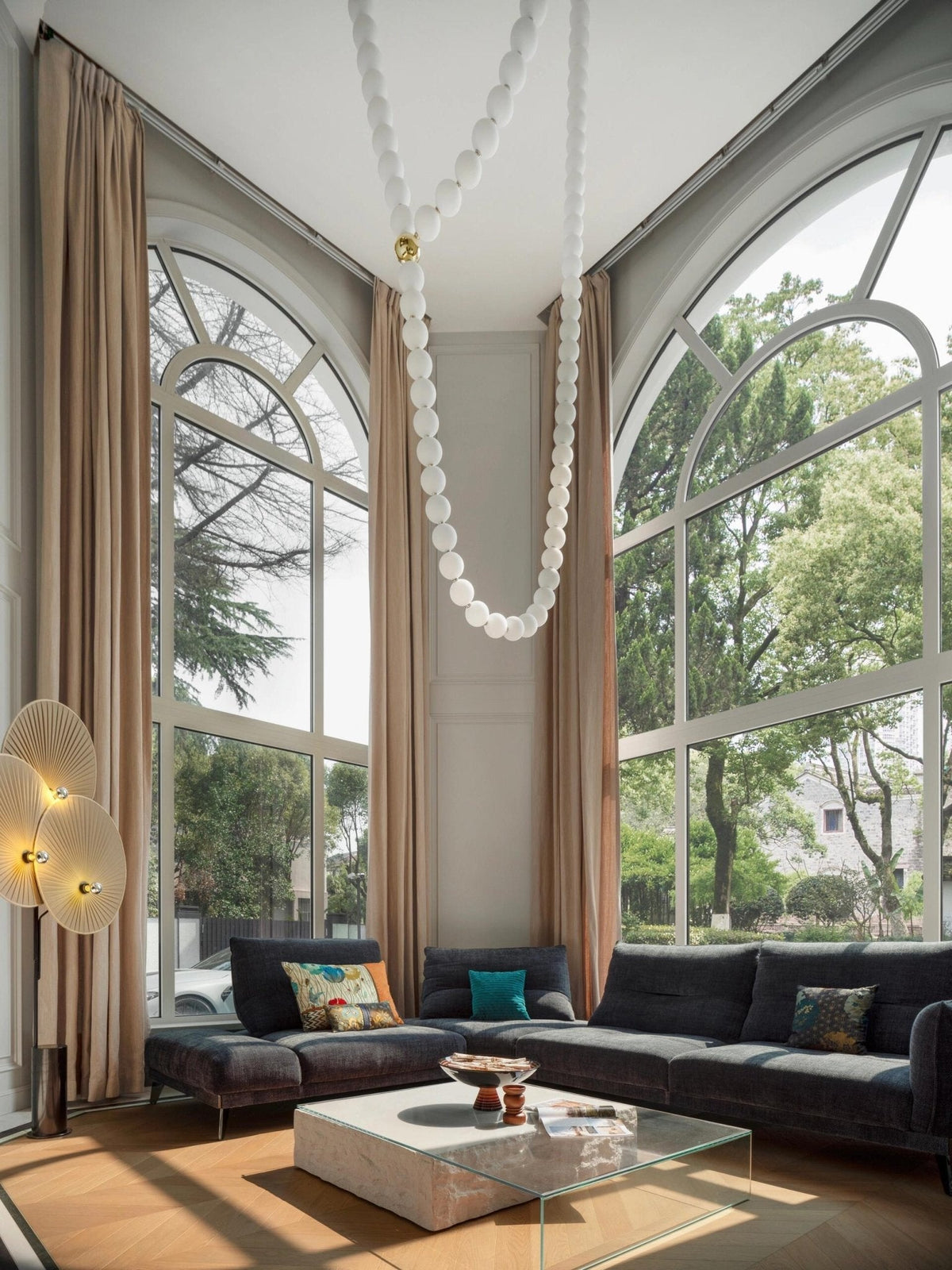 PearlCascade kroonluchter van glasparels