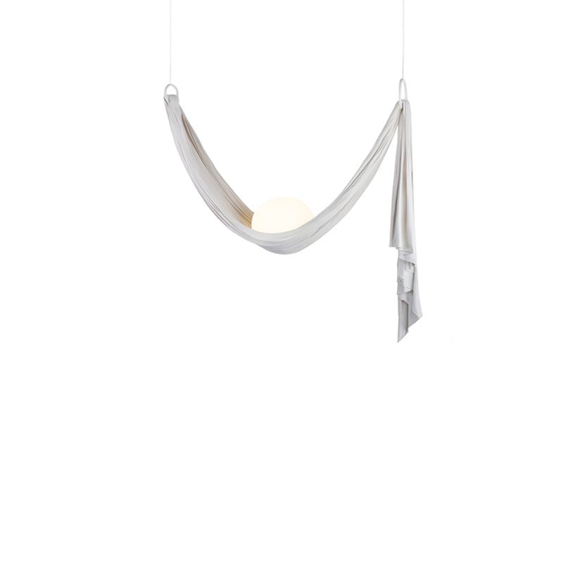Serelia hanglamp met zijden stofdraperie
