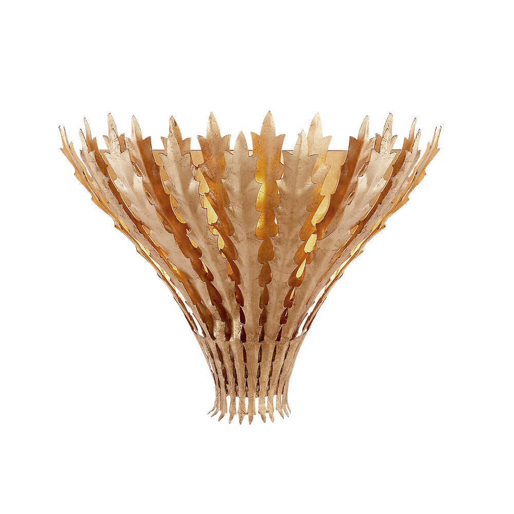 Hampton wandlamp met handgemaakte bladmotief en elegante afwerking