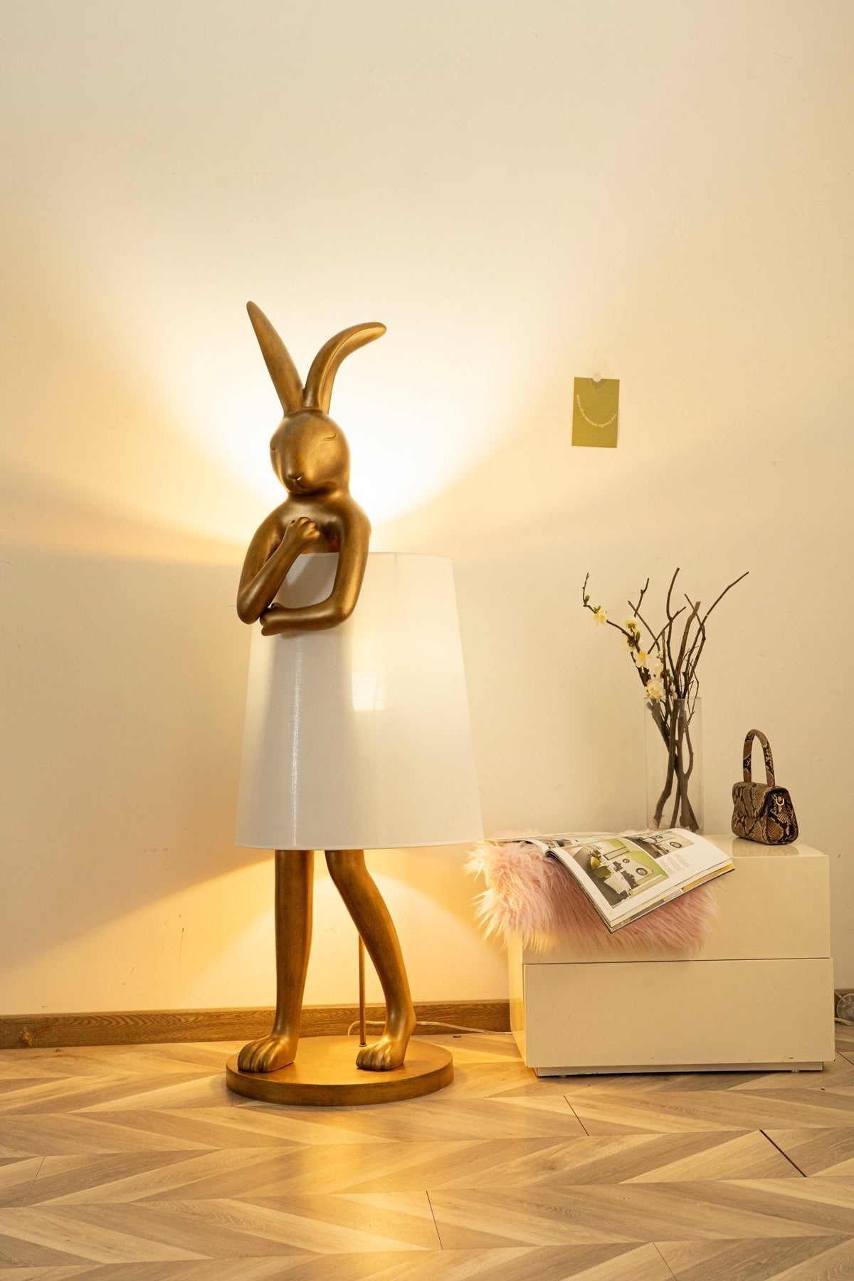 Sedr Luxe vloerlamp met silhouet van een konijn