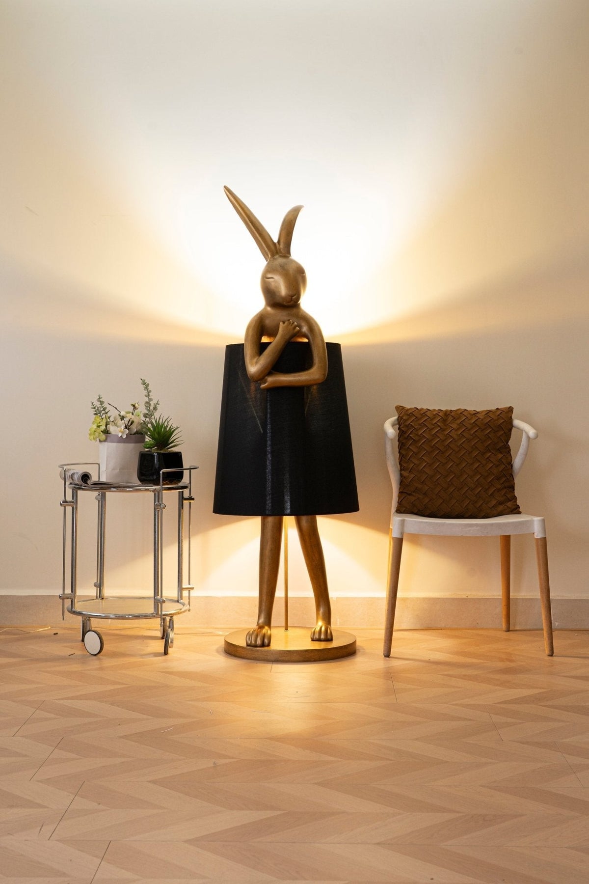 Sedr Luxe vloerlamp met silhouet van een konijn