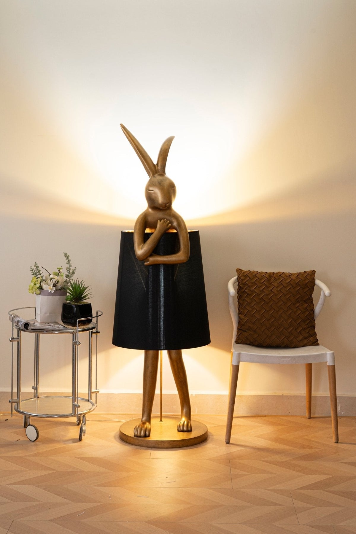 Sedr Luxe vloerlamp met silhouet van een konijn