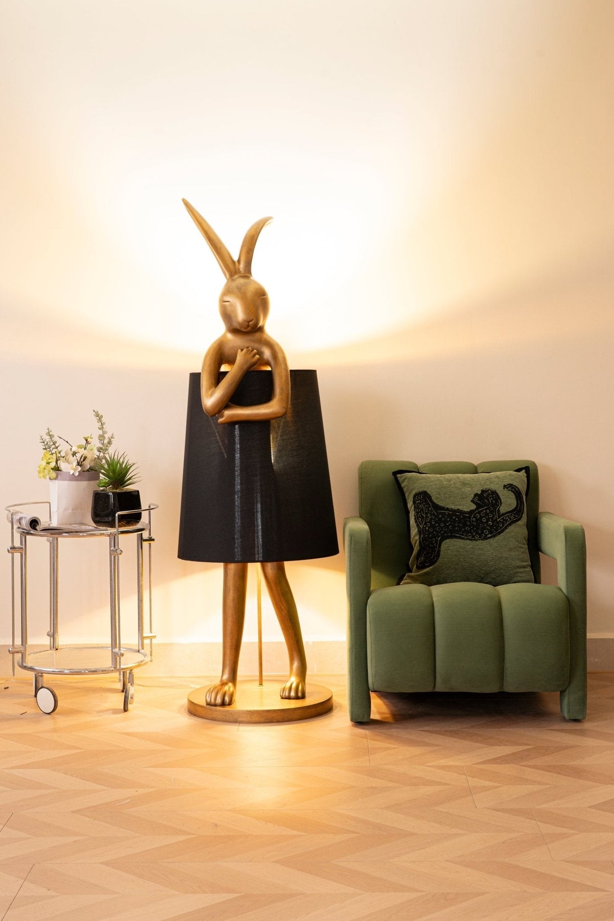 Sedr Luxe vloerlamp met silhouet van een konijn