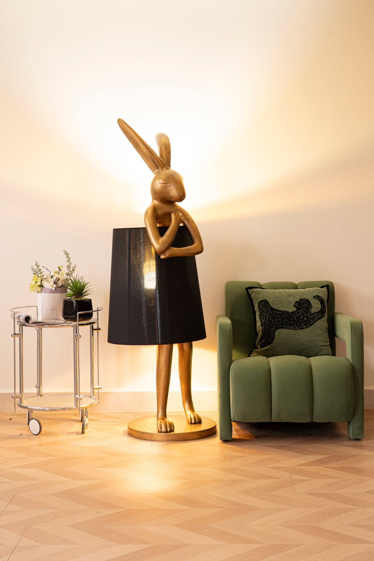 Sedr Luxe vloerlamp met silhouet van een konijn