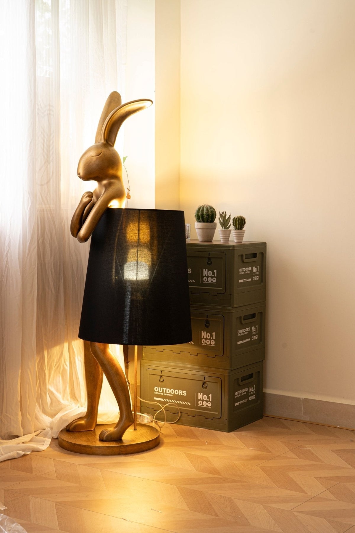 Sedr Luxe vloerlamp met silhouet van een konijn