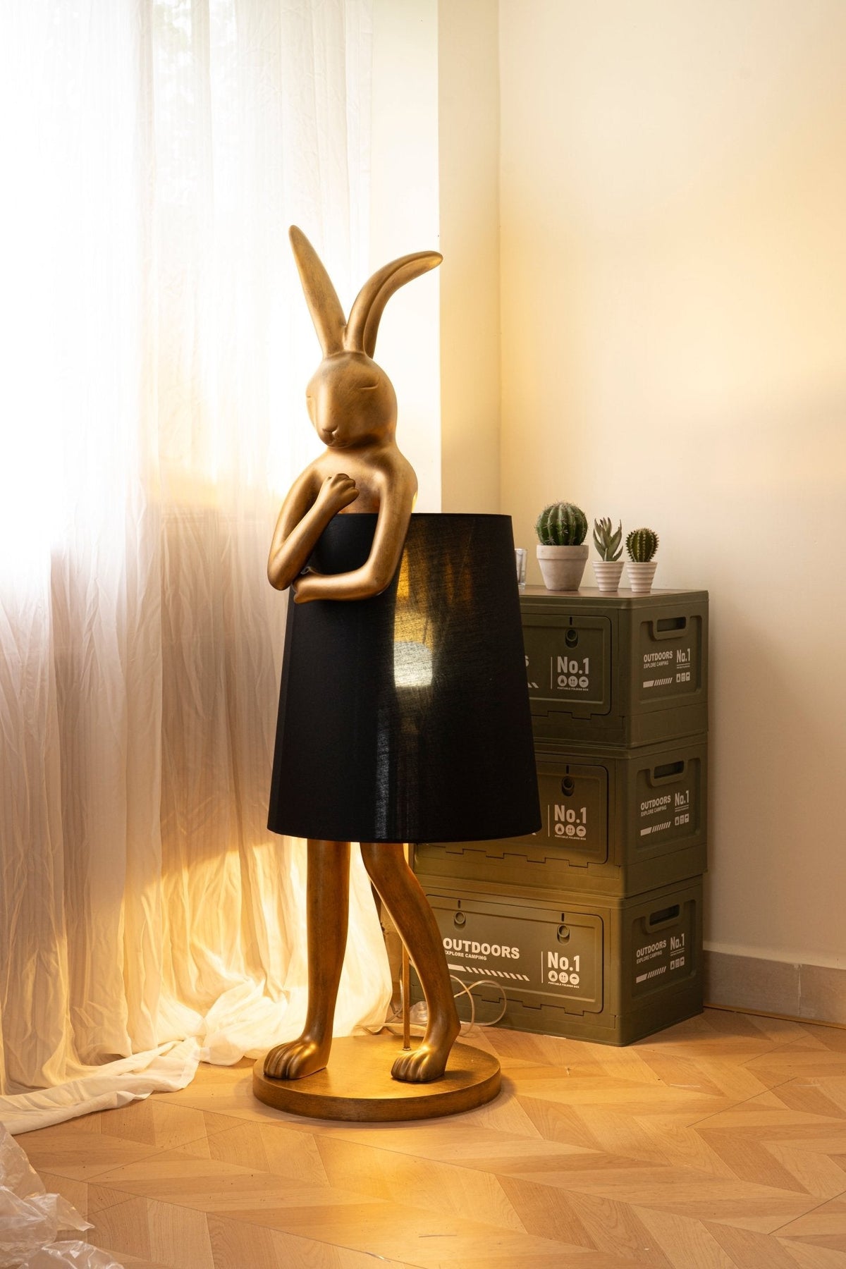 Sedr Luxe vloerlamp met silhouet van een konijn