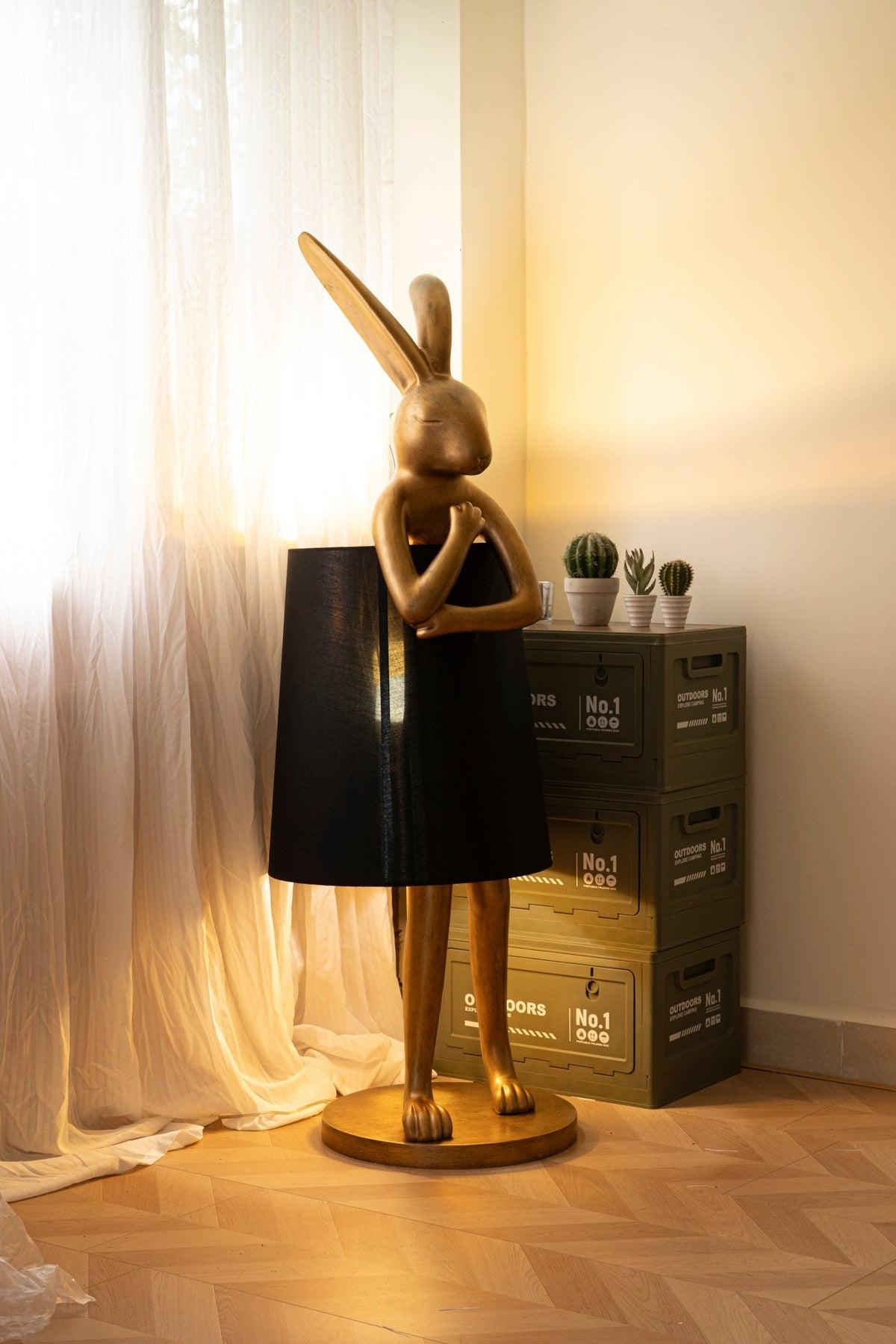 Sedr Luxe vloerlamp met silhouet van een konijn