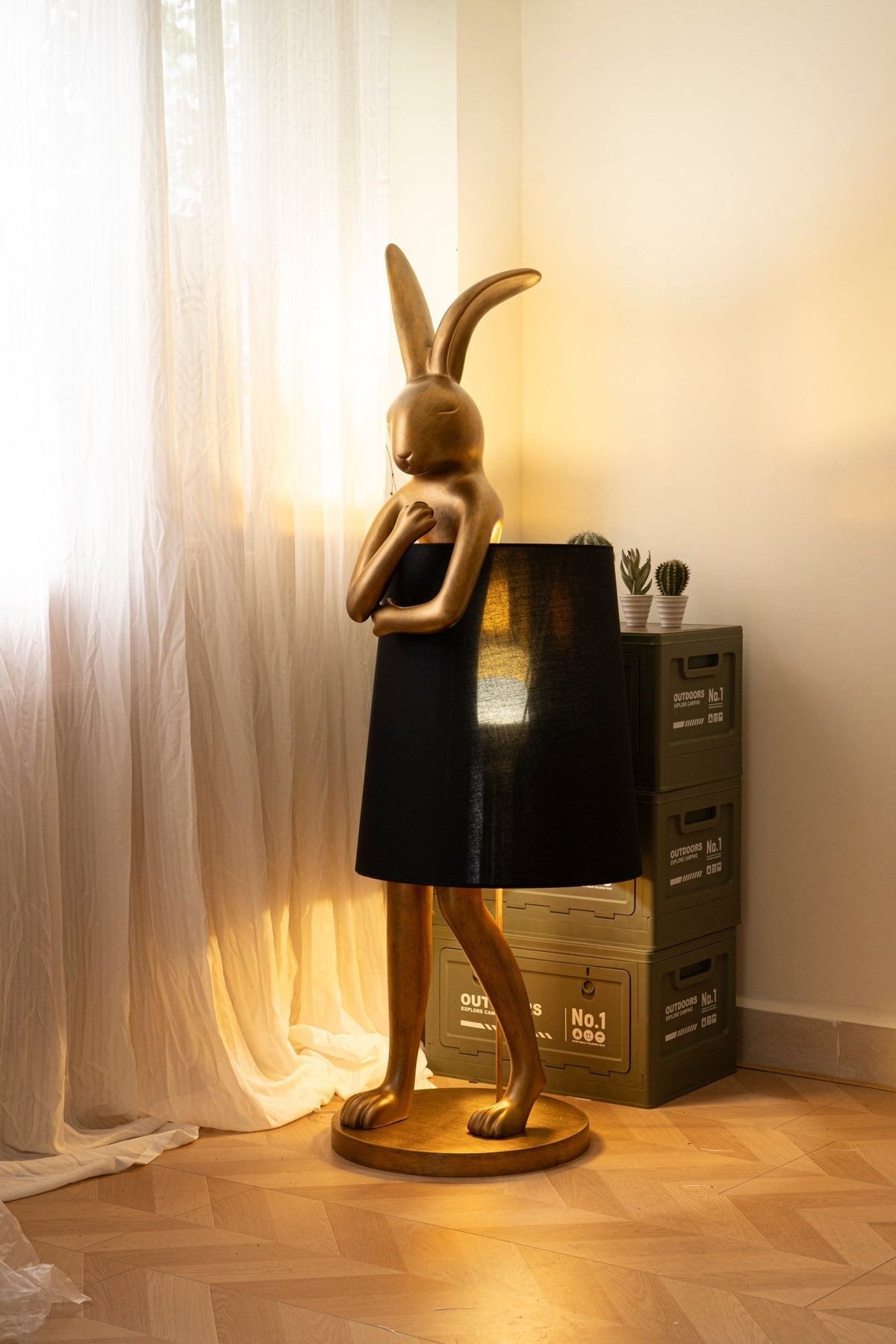 Sedr Luxe vloerlamp met silhouet van een konijn