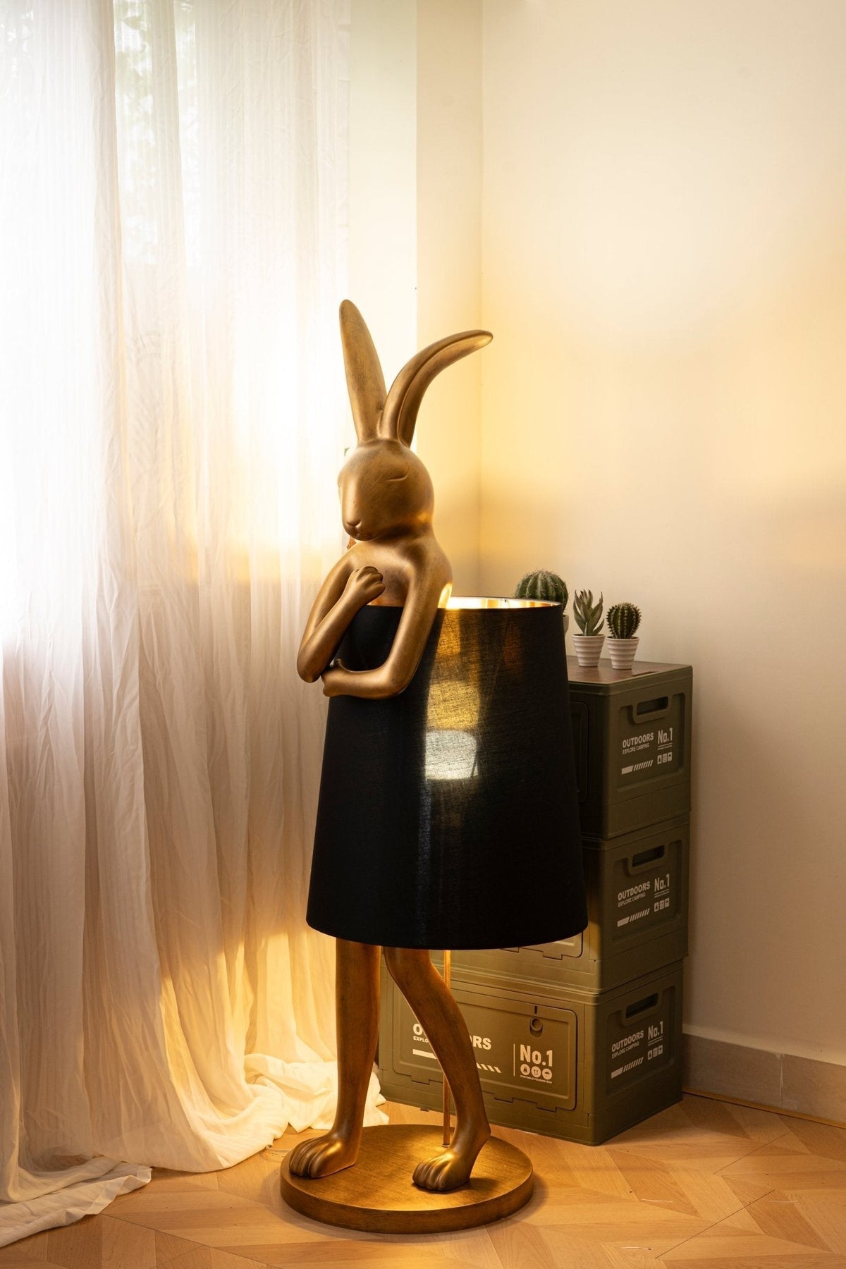 Sedr Luxe vloerlamp met silhouet van een konijn