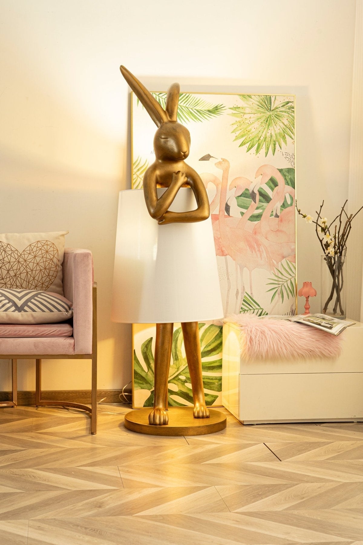 Sedr Luxe vloerlamp met silhouet van een konijn