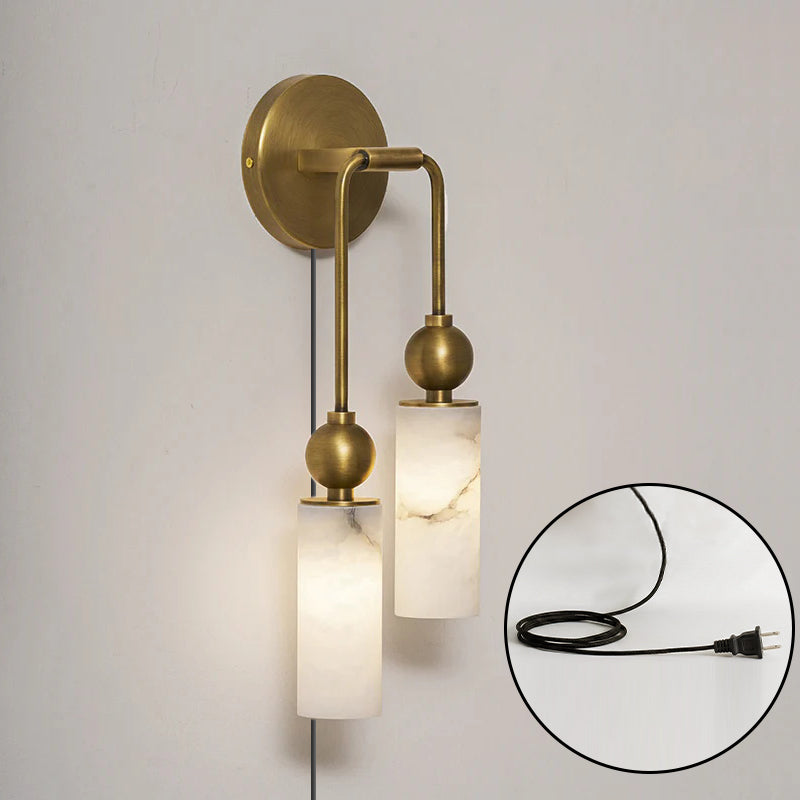 Eiraina albasten wandlamp met stekker