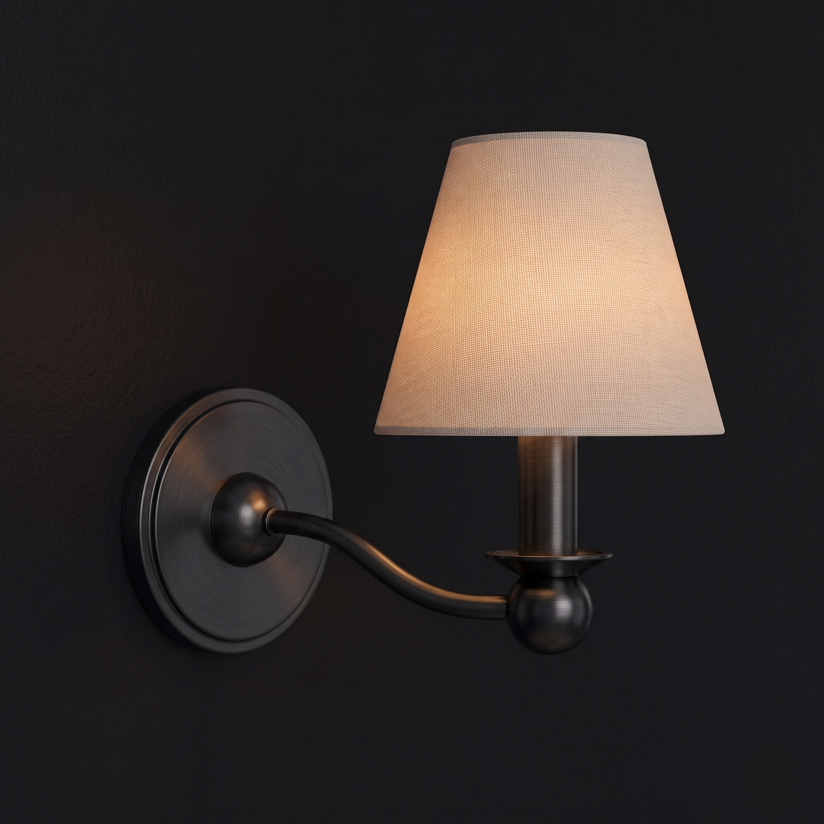 Finsmere stoffen wandlamp