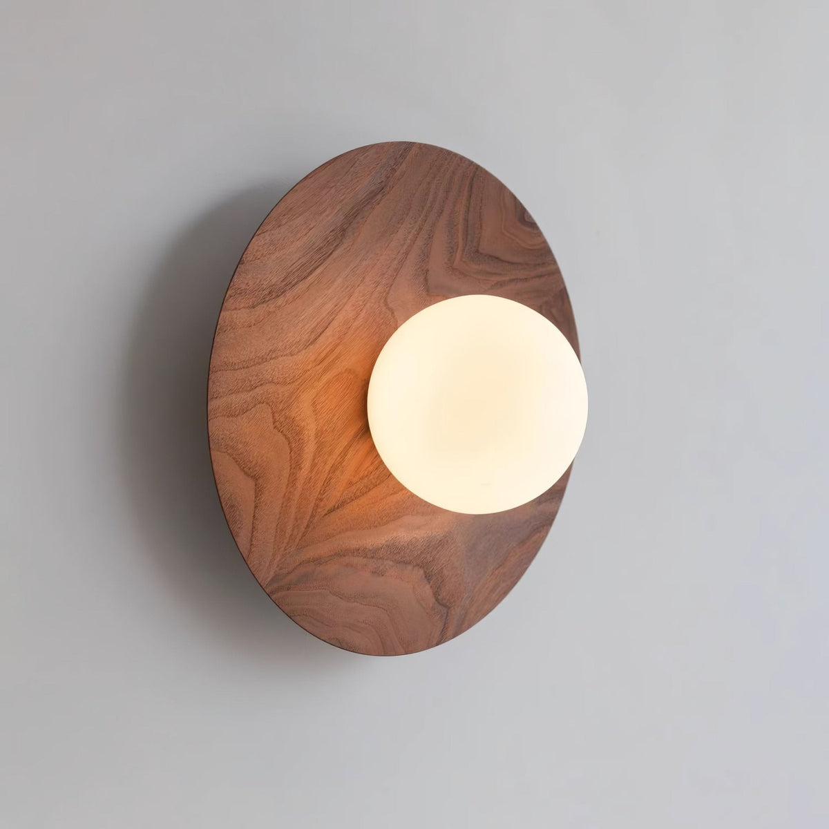 Eloza moderne minimalistische wandlamp van hout en glas