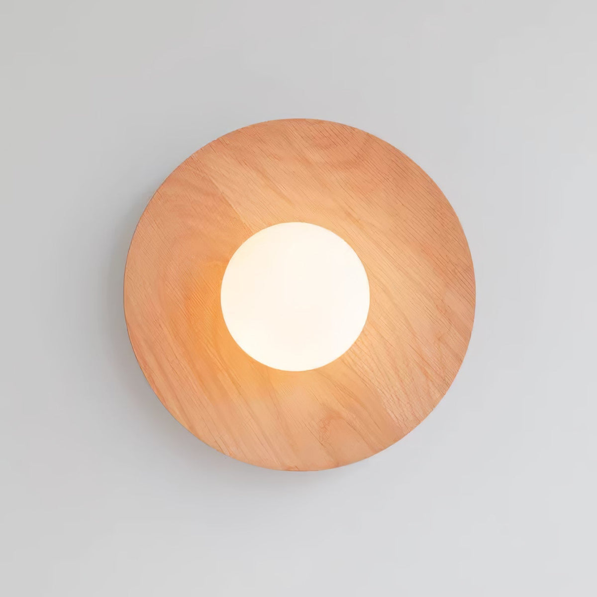 Eloza moderne minimalistische wandlamp van hout en glas