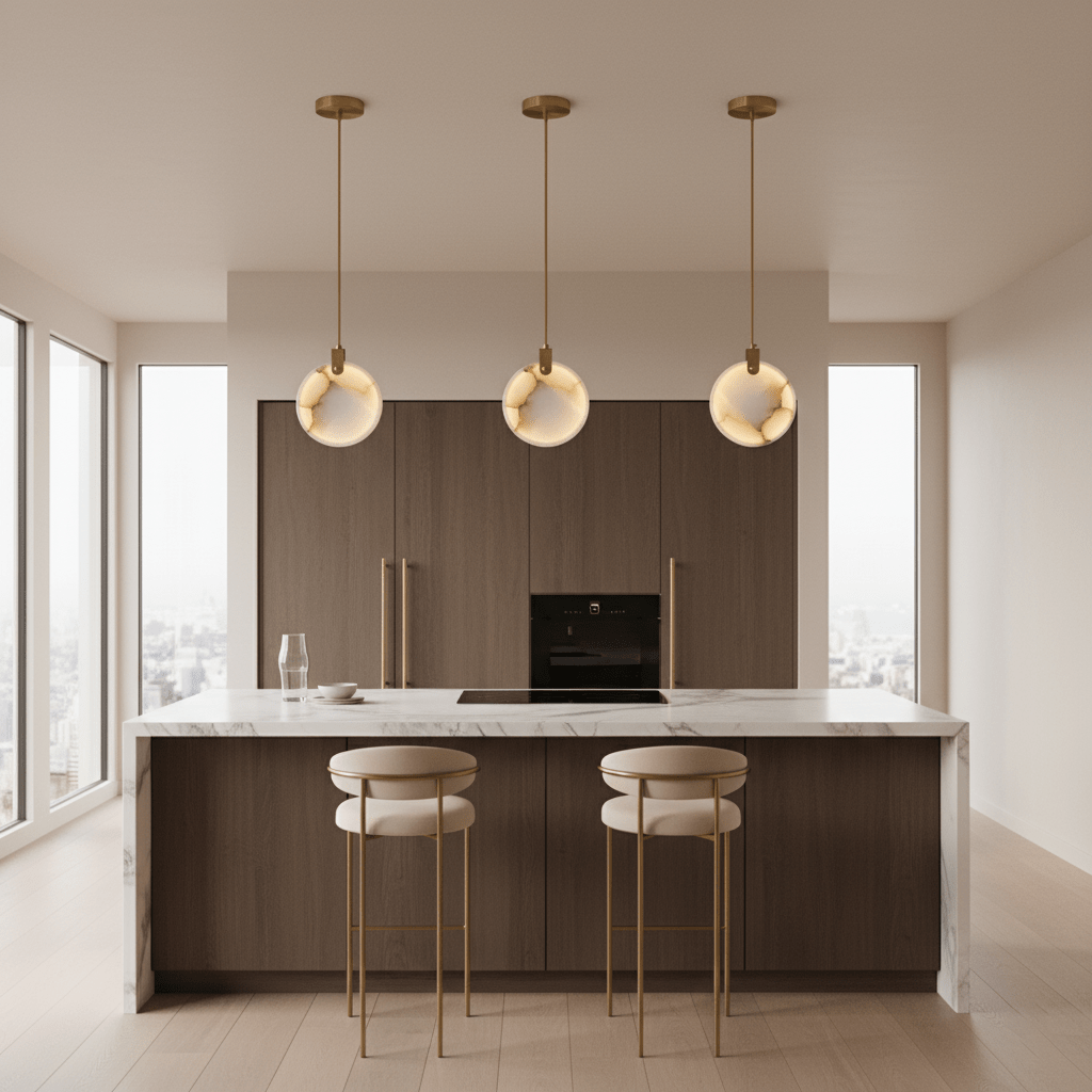 Harvest albasten hanglamp