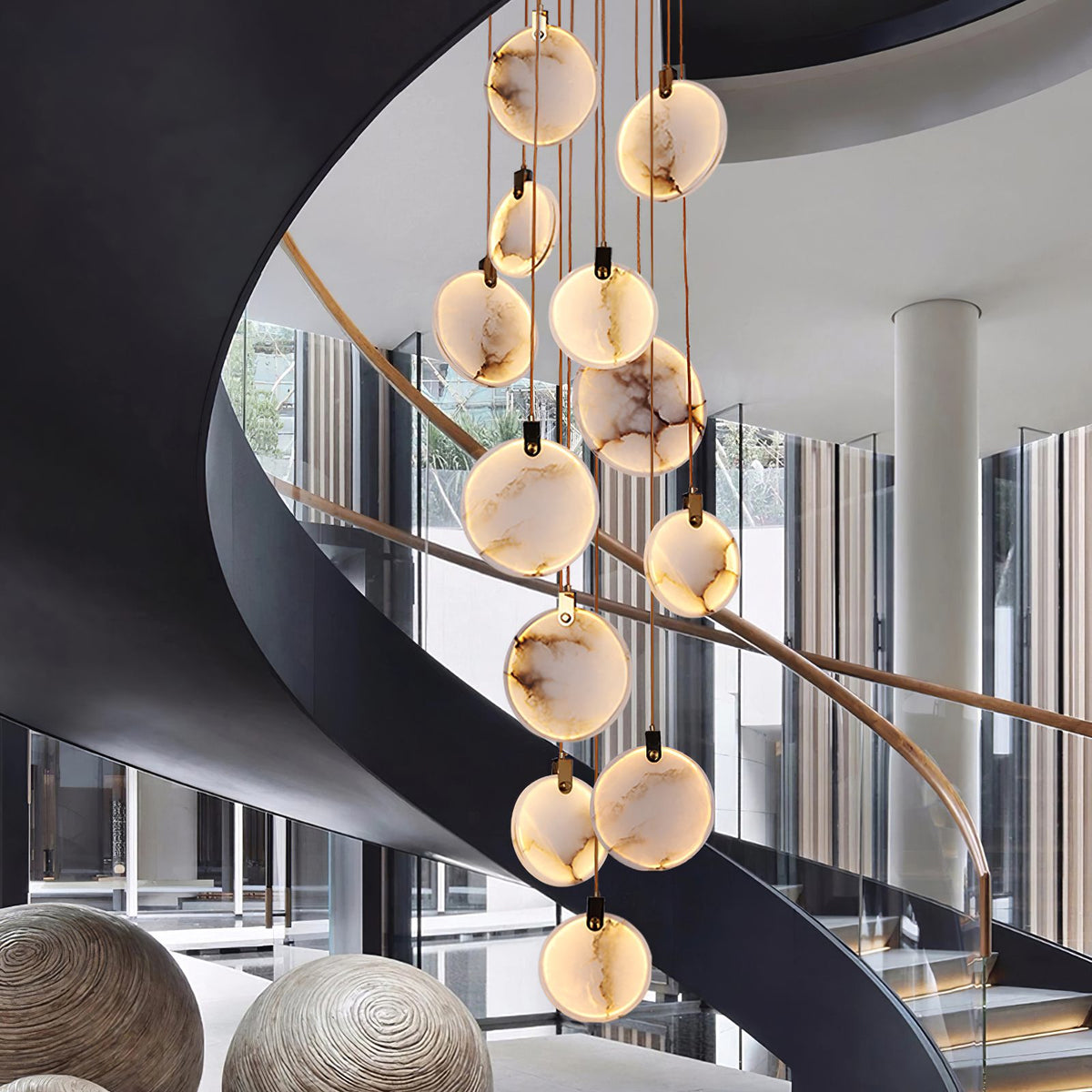Harvest albasten hanglamp
