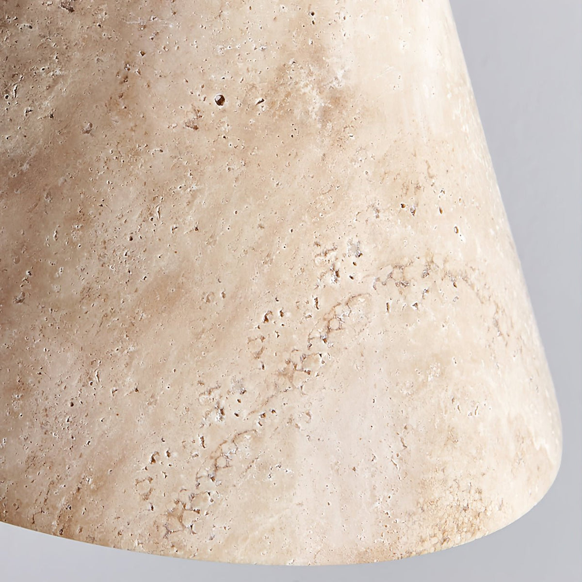Aklan koepelvormige Shade travertin hanglamp