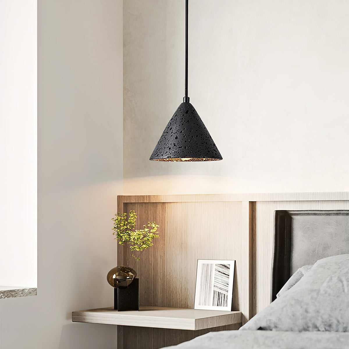 Aklan koepelvormige Shade travertin hanglamp
