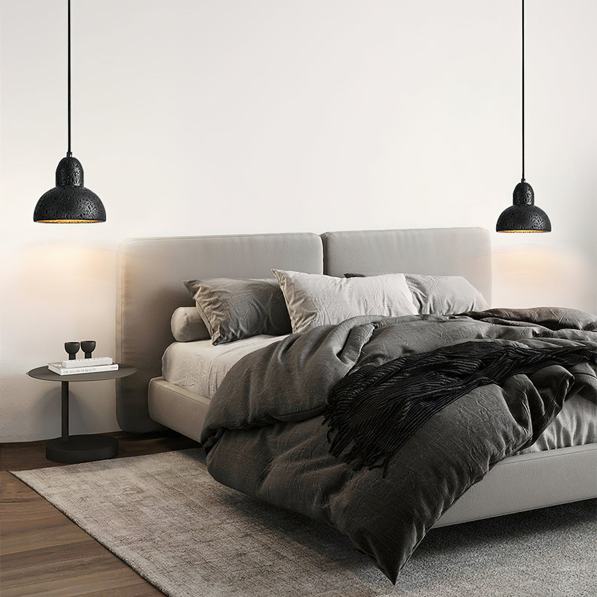 Aklan koepelvormige Shade travertin hanglamp