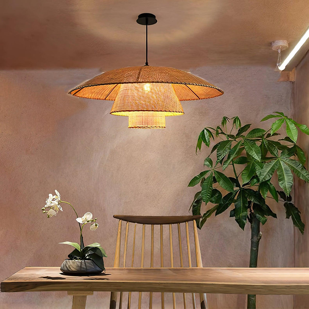 Arixu Vintage hanglamp van rotan