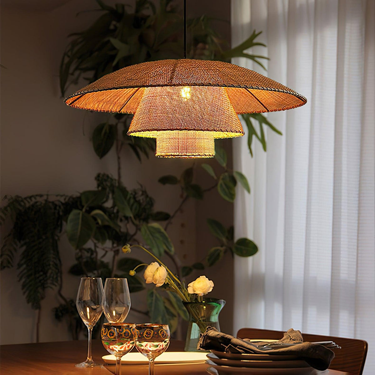 Arixu Vintage hanglamp van rotan
