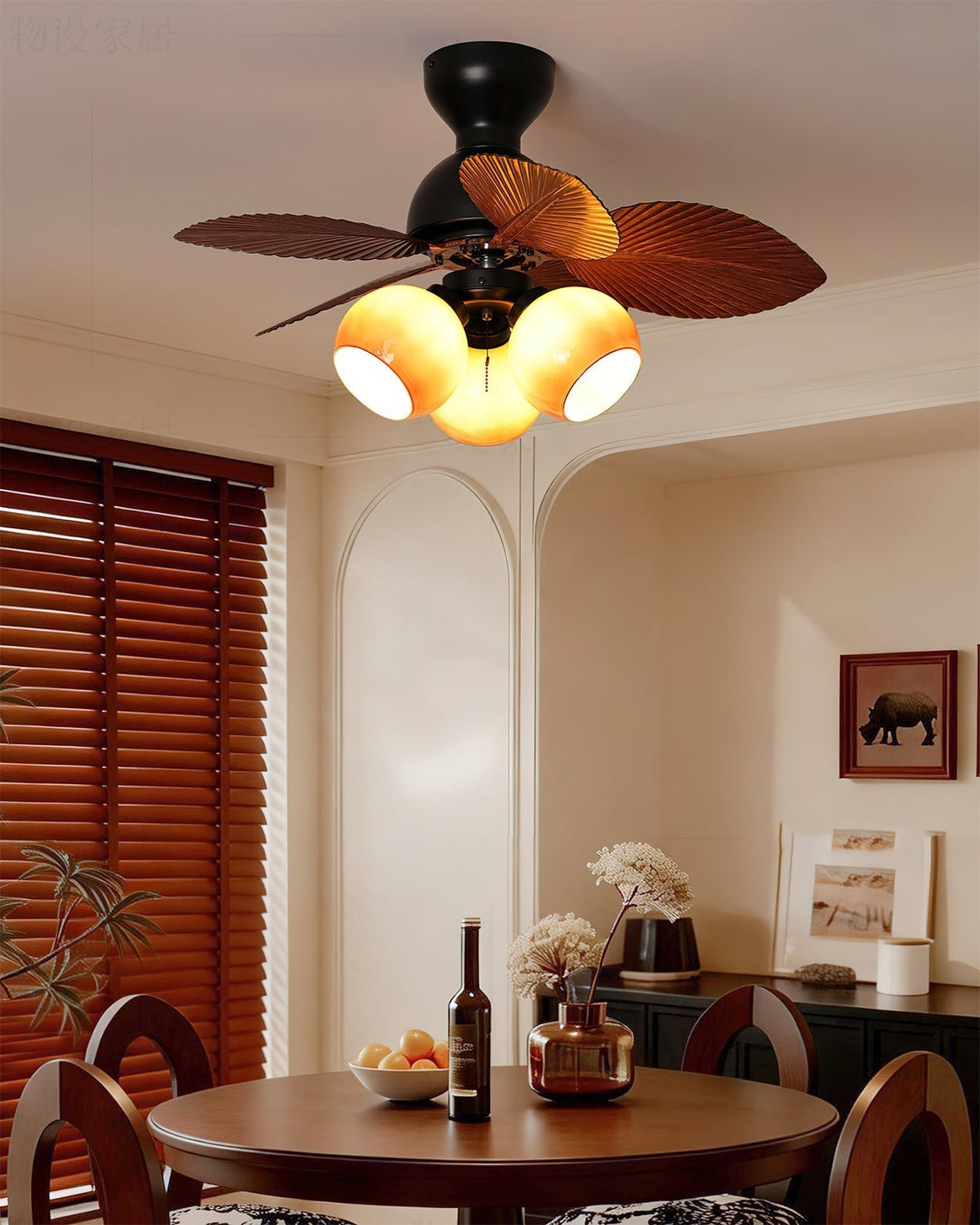 Ambrose plafondventilator met verlichting