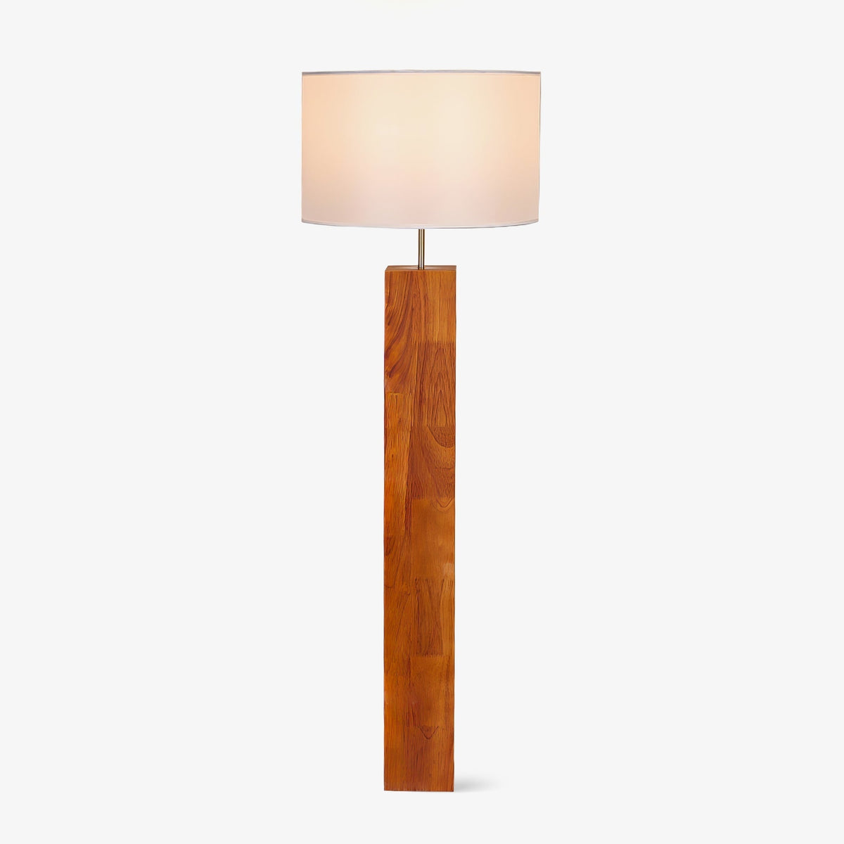 Timberline vloerlamp van hout en stof