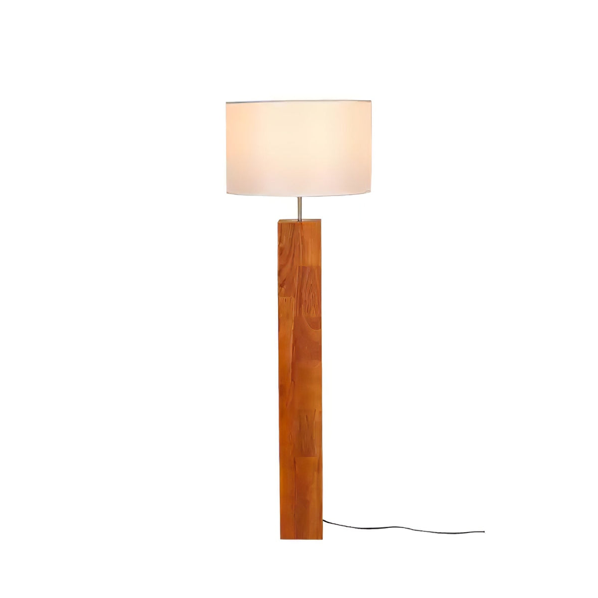 Timberline vloerlamp van hout en stof