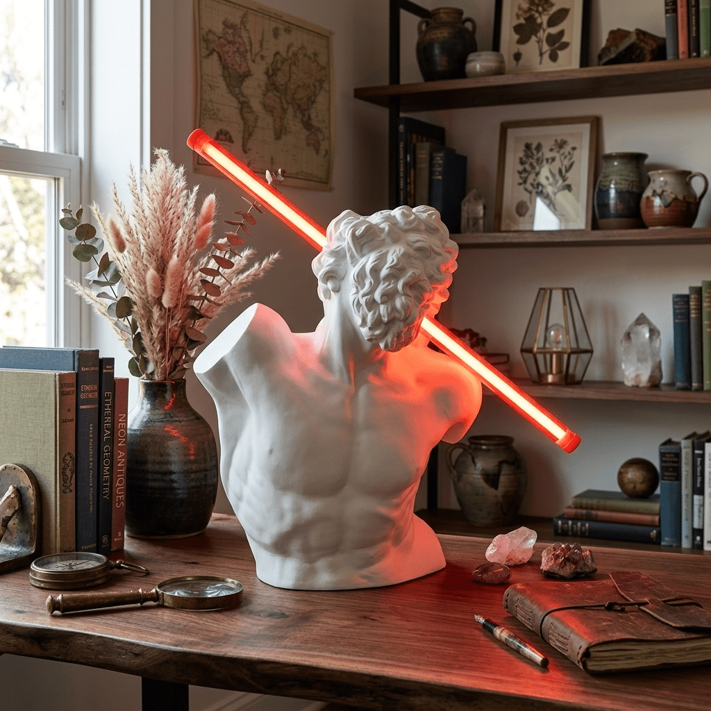 Cassius tafellamp in sculptuurstijl